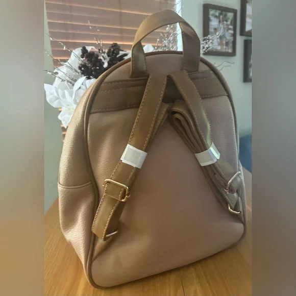 Pink and Tan Boutique Women's Backpack - Picture 2 of 4